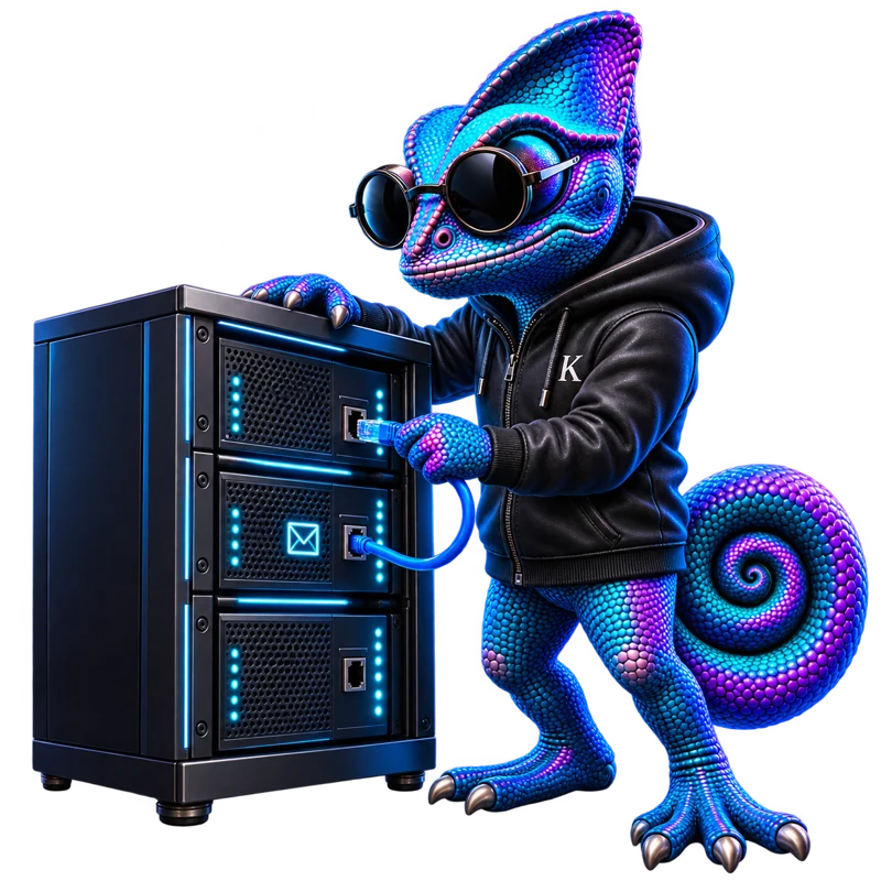 Camaleón de Dankar conectando servidores de hosting y correo